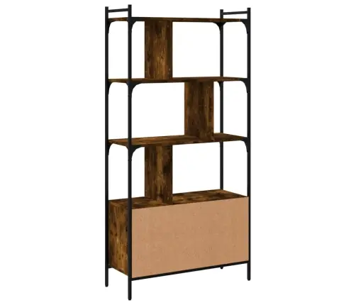 Knygų Spinta Su Durelėmis, Dūminė, 76,5X30X154,5cm Mediena