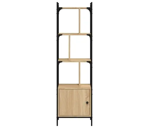 Uksega Raamaturiiul, Sonoma Tamm, 44,5X30X154,5 cm Tehispuit