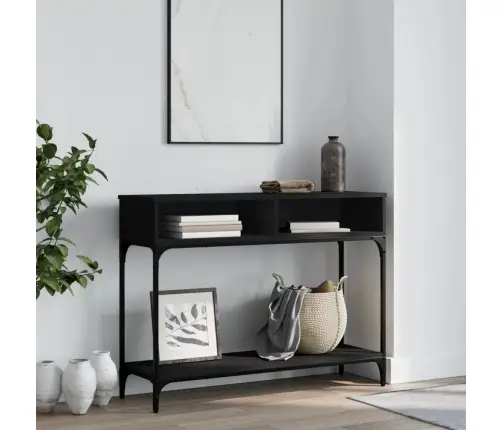 Konsoles Galdiņš, Melns, 100X30,5X75 Cm, Inženierijas Koks Vidaxl