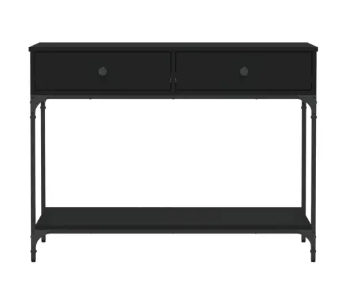 Konsolinis Staliukas, Juodas, 100X34,5X75cm Apdirbta Mediena