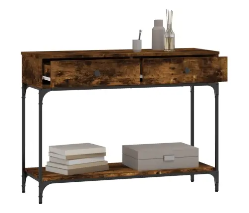 Konsoles Galdiņš, Ozolkoka, 100X34,5X75 Cm, Inženierijas Koks Vidaxl