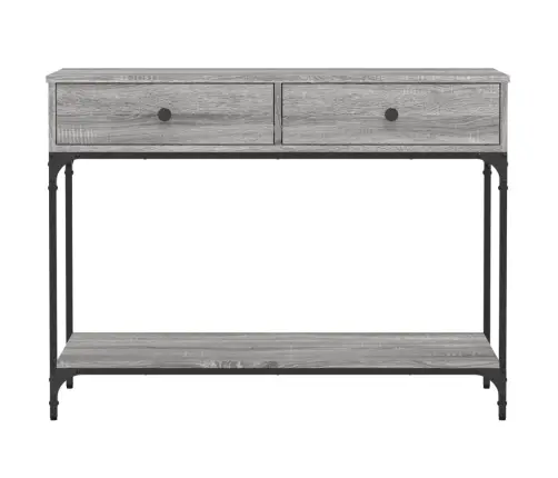 Konsoles Galdiņš, Pelēcīgs, 100X34,5X75 Cm, Inženierijas Koks Vidaxl