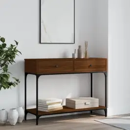 Konsoles Galdiņš, Brūna Koka, 100X34,5X75 Cm, Inženierijas Koks Vidaxl