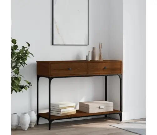 Konsoles Galdiņš, Brūna Koka, 100X34,5X75 Cm, Inženierijas Koks Vidaxl