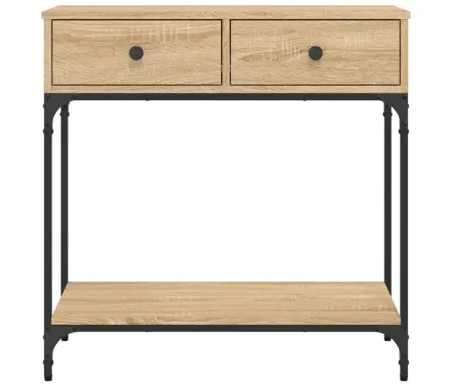 Konsoles Galdiņš, Koka Krāsa, 75X34,5X75 Cm, Inženierijas Koks Vidaxl
