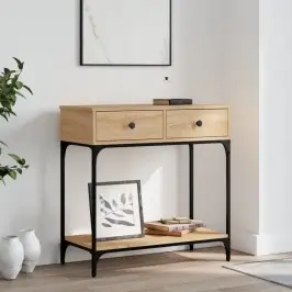 Konsoles Galdiņš, Koka Krāsa, 75X34,5X75 Cm, Inženierijas Koks Vidaxl