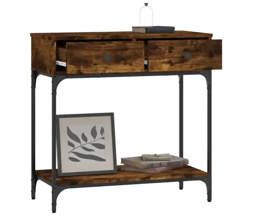 Konsoollaud, Suitsutatud Tamm, 75X34,5X75 cm Tehispuit Konsoollaud, Suitsutatud Tamm, 75X34,5X75 cm Tehispuit