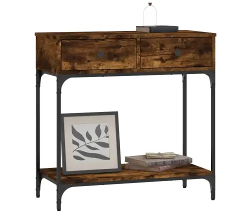 Konsoollaud, Suitsutatud Tamm, 75X34,5X75 cm Tehispuit Konsoollaud, Suitsutatud Tamm, 75X34,5X75 cm Tehispuit