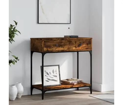 Konsoollaud, Suitsutatud Tamm, 75X34,5X75 cm Tehispuit Konsoollaud, Suitsutatud Tamm, 75X34,5X75 cm Tehispuit