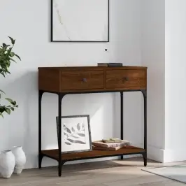Konsoles Galdiņš, Brūna Koka, 75X34,5X75 Cm, Inženierijas Koks Vidaxl