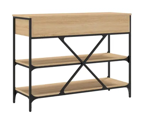 Konsoles Galdiņš Ar Atvilktnēm Un Plauktiem, Inženierijas Koks Vidaxl