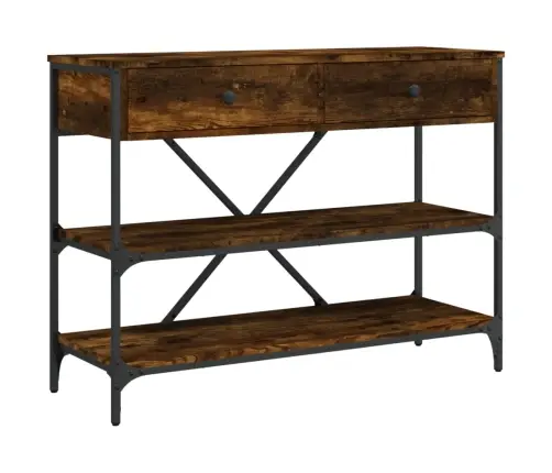 Konsoles Galdiņš Ar Atvilktnēm Un Plauktiem, Inženierijas Koks Vidaxl