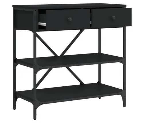 Konsoollaud, Must, 75X34,5X75 cm Tehispuit