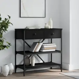 Konsoles Galdiņš, Melns, 75X34,5X75 Cm, Inženierijas Koks Vidaxl