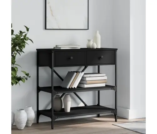 Konsoollaud, Must, 75X34,5X75 cm Tehispuit