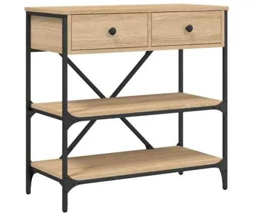 Konsoollaud, Sonoma Tamm, 75X34,5X75 cm Tehispuit