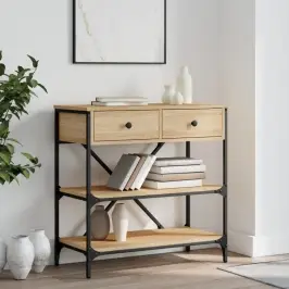 Konsoles Galdiņš, Koka Krāsa, 75X34,5X75 Cm, Inženierijas Koks Vidaxl