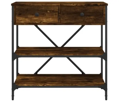 Konsoles Galdiņš, Ozolkoka, 75X34,5X75 Cm, Inženierijas Koks Vidaxl