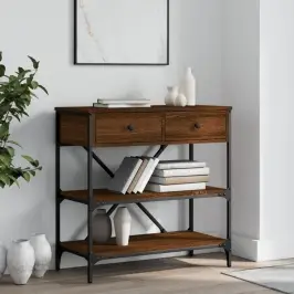 Konsoles Galdiņš, Brūna Koka, 75X34,5X75 Cm, Inženierijas Koks Vidaxl