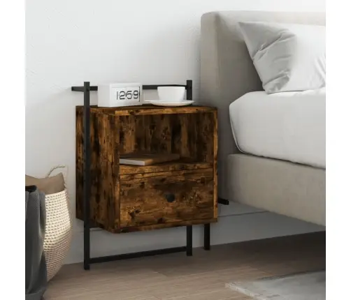 Sienas Naktsskapītis, Ozola, 40X30X61 Cm, Inženierijas Koks Vidaxl