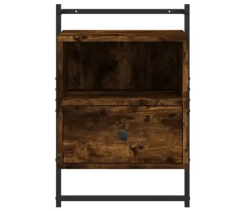 Seinale Kinnitatavad Öökapid 2 Tk, Suitsutamm, 40X30X61 Cm