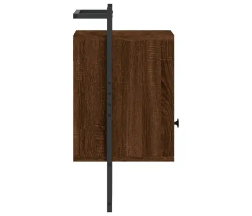 Sienas Naktsskapītis, Brūns, 40X30X61 Cm, Inženierijas Koks Vidaxl