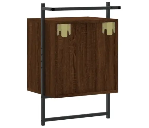 Sienas Naktsskapītis, Brūns, 40X30X61 Cm, Inženierijas Koks Vidaxl