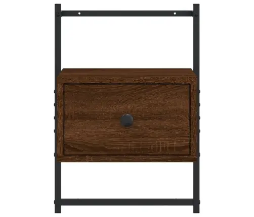 Seinale Kinnitatav Öökapp, Pruun Tamm, 35X30X51 cm Tehispuit