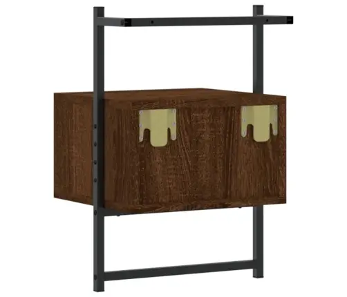 Seinale Kinnitatav Öökapp, Pruun Tamm, 35X30X51 cm Tehispuit