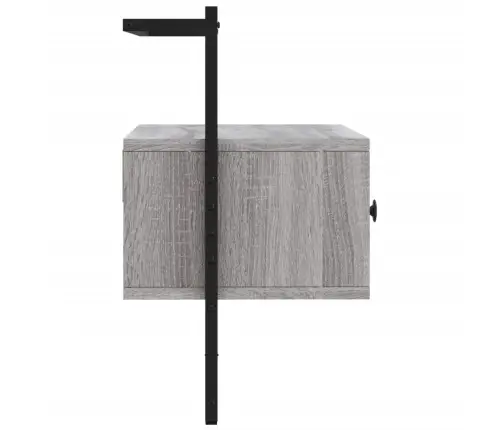 Sienas Tv Skapītis, Pelēks, 60,5X30X51 Cm, Inženierijas Koks Vidaxl