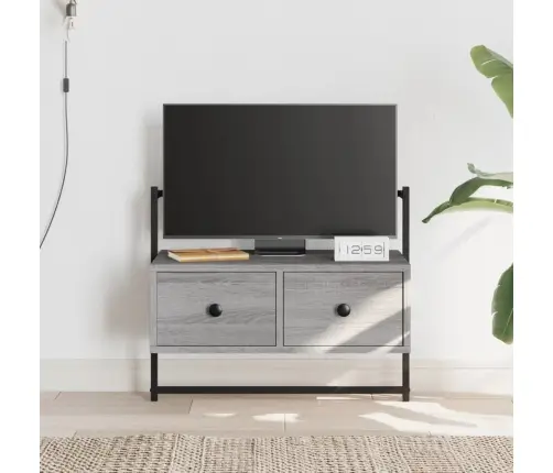 Sienas Tv Skapītis, Pelēks, 60,5X30X51 Cm, Inženierijas Koks Vidaxl