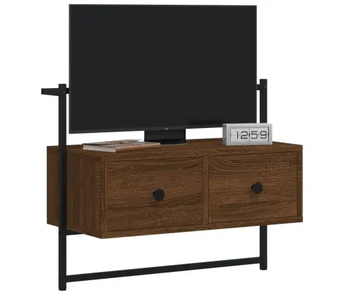 Sienas Tv Skapītis, Brūns, 60,5X30X51 Cm, Inženierijas Koks Vidaxl