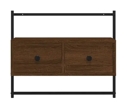 Sienas Tv Skapītis, Brūns, 60,5X30X51 Cm, Inženierijas Koks Vidaxl
