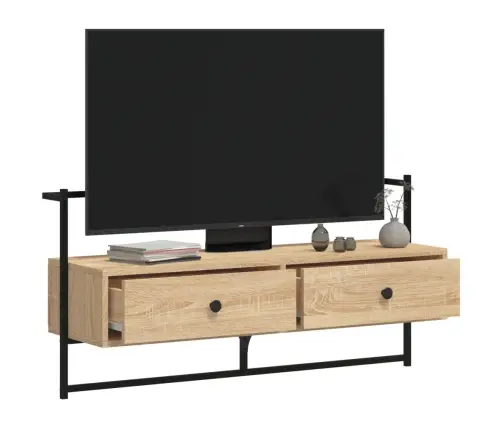 Sienas Tv Skapītis, Ozolkoka, 100,5X30X51 Cm, Inženierijas Koks Vidaxl