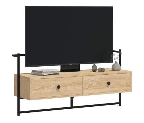 Sienas Tv Skapītis, Ozolkoka, 100,5X30X51 Cm, Inženierijas Koks Vidaxl