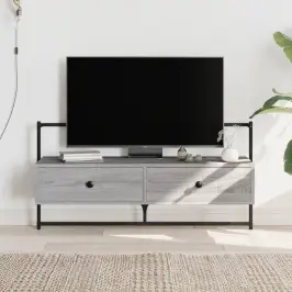 Sienas Tv Skapītis, Pelēks, 100,5X30X51 Cm, Inženierijas Koks Vidaxl