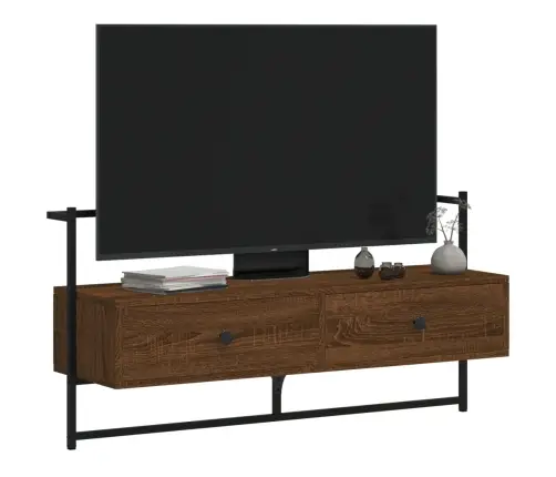 Sieninė Televizoriaus Spintelė, Ruda, 100,5X30X51cm Mediena