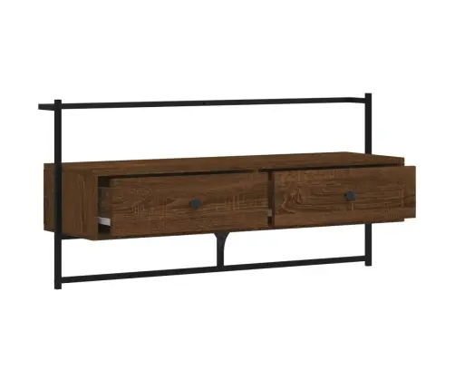 Sieninė Televizoriaus Spintelė, Ruda, 100,5X30X51cm Mediena