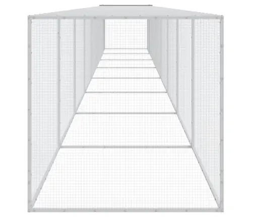 Vistu Būris, Jumts, Gaiši Pelēks, 803X98X90 Cm, Cinkots Tērauds Vidaxl