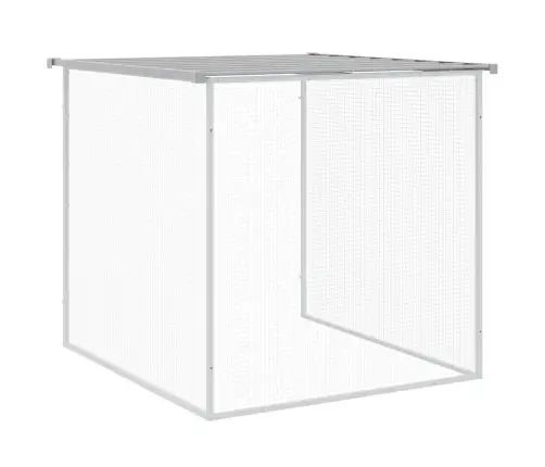 Vistu Būris, Jumts, Gaiši Pelēks, 803X98X90 Cm, Cinkots Tērauds Vidaxl