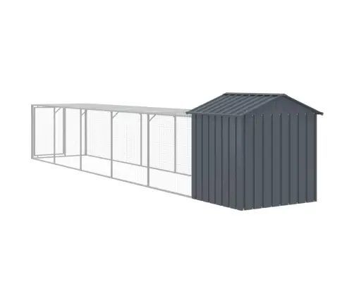 Viščiukų Narvas Su Aptvaru, Antracito, 117X609X123cm Plienas