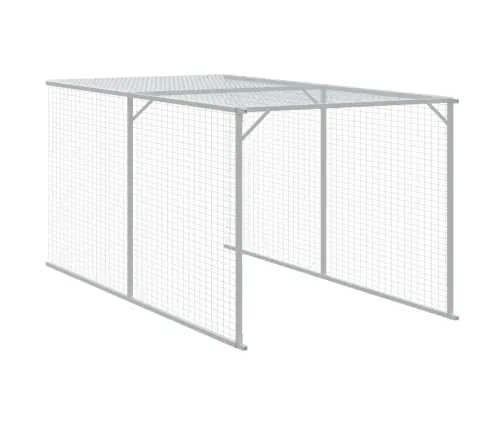 Kanapuur Aedikuga, Helehall, 117X405X123 cm Tsingitud Teras