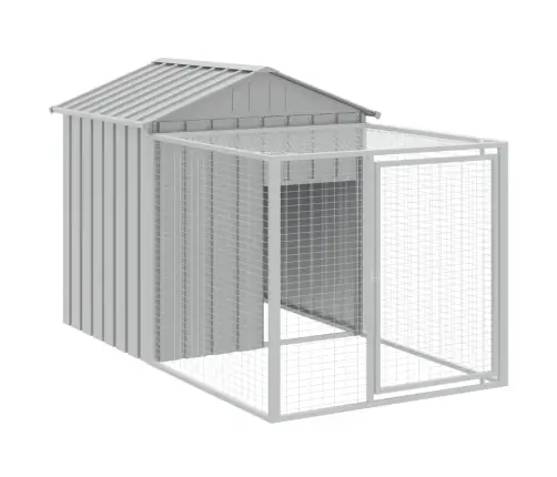 Vistu Būris, 117X609X123 Cm, Cinkots Tērauds, Gaiši Pelēks Vidaxl