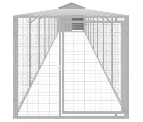 Vistu Būris, 117X1017X123 Cm, Cinkots Tērauds, Gaiši Pelēks Vidaxl