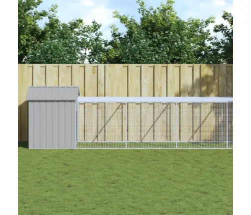 Vistu Būris, 117X1017X123 Cm, Cinkots Tērauds, Gaiši Pelēks Vidaxl