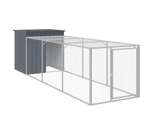 Vistu Būris, 110X405X110 Cm, Cinkots Tērauds, Pelēks Vidaxl