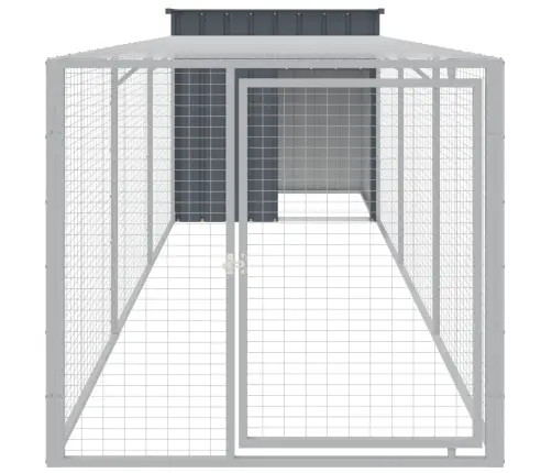 Vistu Būris, 110X405X110 Cm, Cinkots Tērauds, Pelēks Vidaxl