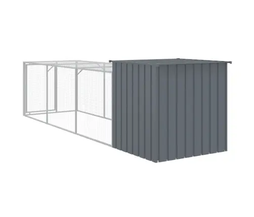 Vistu Būris, 110X405X110 Cm, Cinkots Tērauds, Pelēks Vidaxl