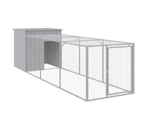 Vistu Būris, 110X405X110 Cm, Cinkots Tērauds, Gaiši Pelēks Vidaxl