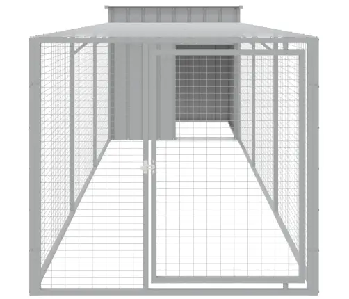 Vistu Būris, 110X405X110 Cm, Cinkots Tērauds, Gaiši Pelēks Vidaxl